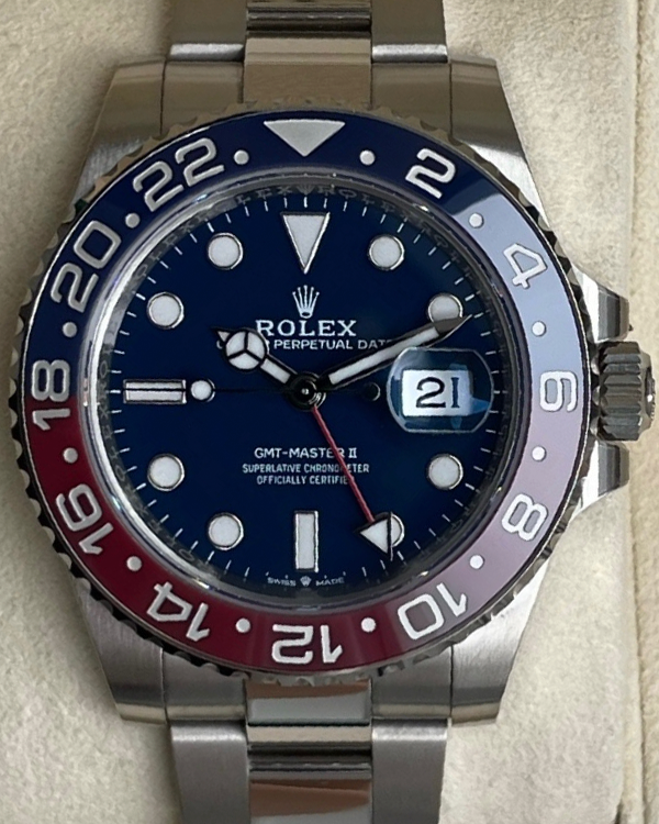 2023 Rolex GMT-Master II "Pepsi" 40MM Blue Dial White Gold Bracelet (126719BLRO)