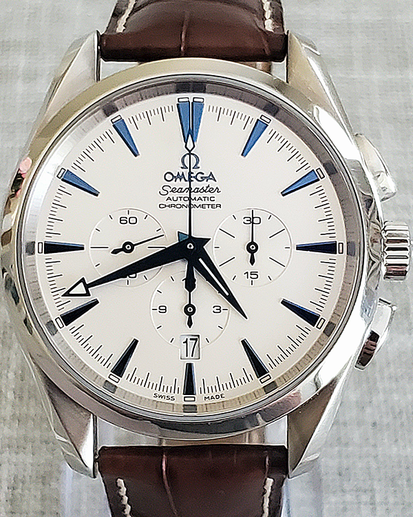 No Reserve - 2011 Omega Seamaster Aqua Terra Chronograph Steel White Dial (2812.30.31)