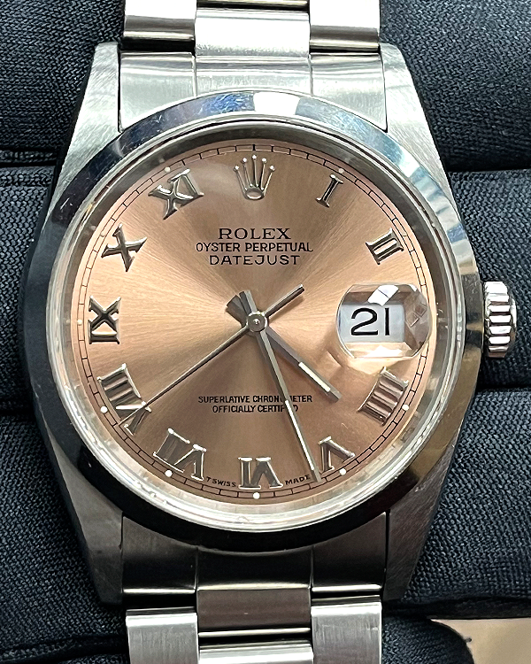 Rolex Datejust 36MM Salmon Dial Oyster Bracelet (16200)