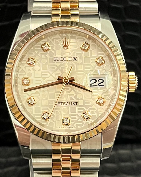 2012 Rolex Datejust 36MM White "Jubilee Motif" Dial Two-Tone Jubilee Bracelet (116231)