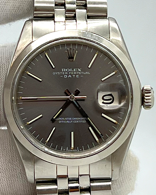 Rolex Oyster Perpetual Date 34MM Grey Dial Jubilee Bracelet (1500)