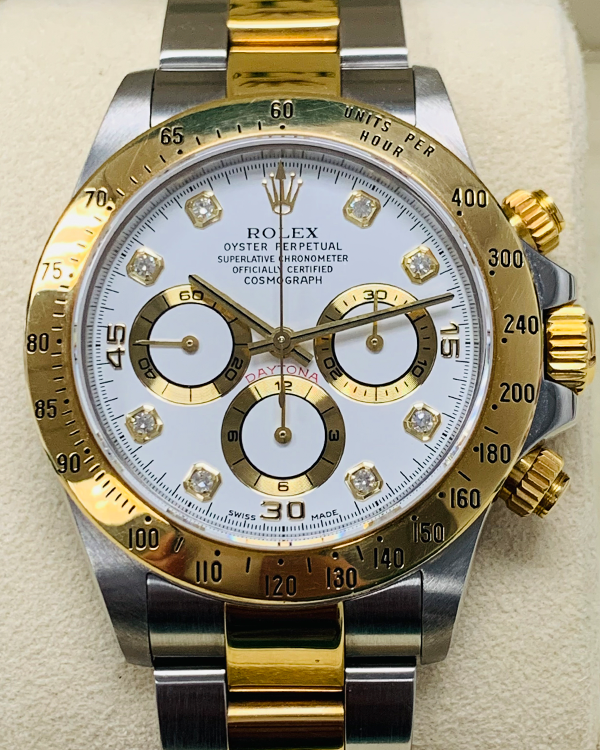 Rolex Cosmograph Daytona Zenith 40MM White Dial Two-Tone Oyster Bracelet (16523)