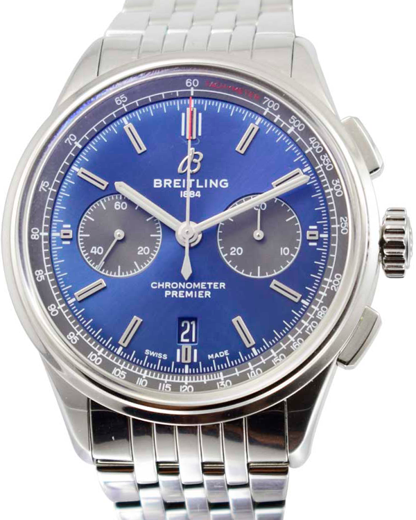 Breitling Premier B01 Chronograph 42MM Blue Dial Steel Bracelet (AB0118A61C1A1)