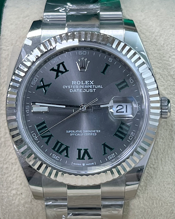 2024 Rolex Datejust "Wimbledon" 41MM Slate Dial Oyster Bracelet (126334)