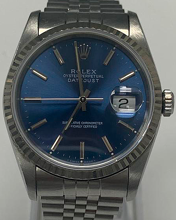 Rolex Datejust 36MM Blue Dial Steel Jubilee Bracelet (16234)