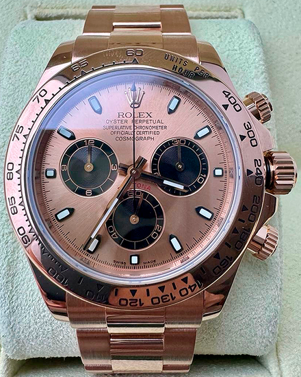 Rolex Cosmograph Daytona 40MM Sundust Dial Everose Gold Oyster Bracelet (116505)