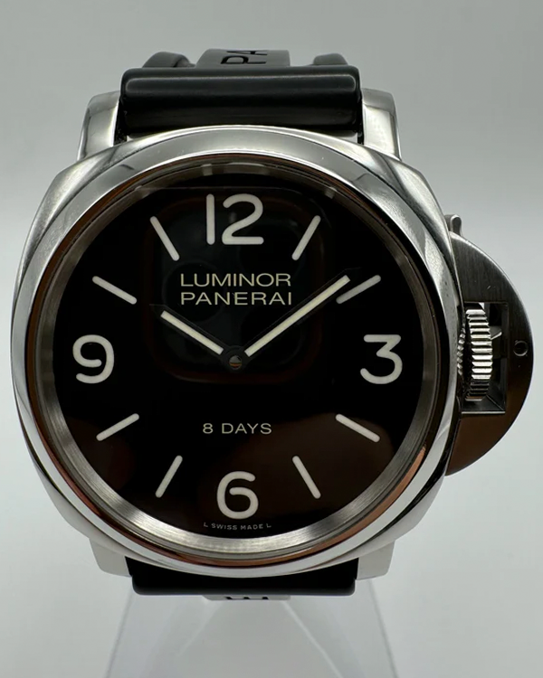 2016 Panerai Luminor Base 8 Days 44MM Black Dial Rubber Strap (PAM00560)