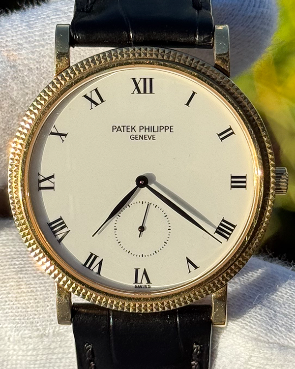 Patek Philippe Calatrava 33MM White Dial Aftermarket Leather Strap (3919)