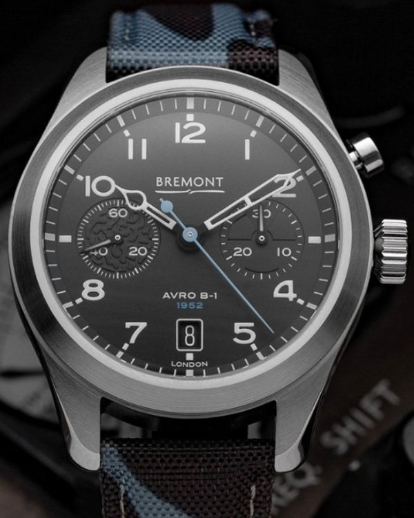 2023 Bremont BE-51AE Vulcan Avro B-1 Limited Edition 42MM Black Dial Textile Strap (Vulcan-R-S)