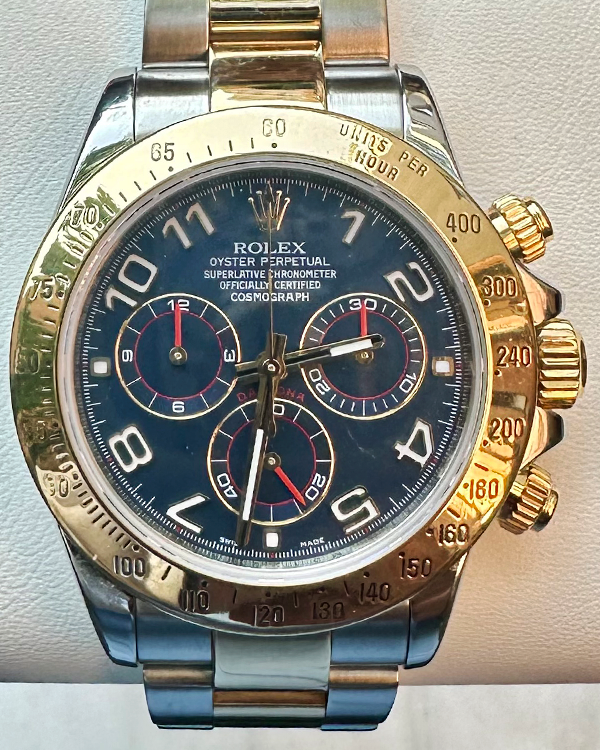 Rolex Cosmograph Daytona 40MM Blue Dial Two-Tone Oyster Bracelet (116523)