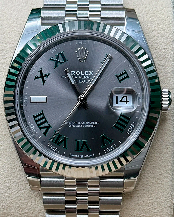 2024 Rolex Datejust "Wimbledon" 41MM Slate Dial Jubilee Bracelet (126334)