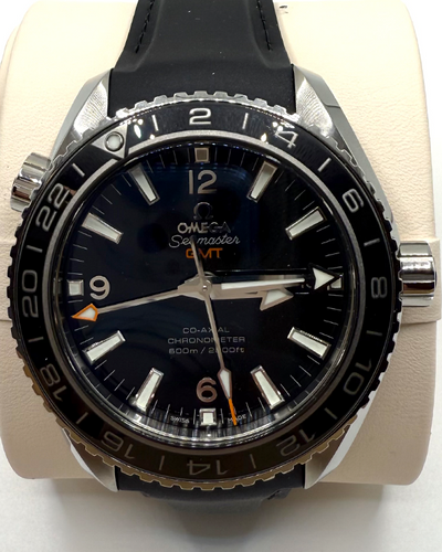 2024 Omega Seamaster Planet Ocean 600M Co-Axial Chronometer GMT 43.5MM Black Dial Rubber Strap (232.32.44.22.01.001)