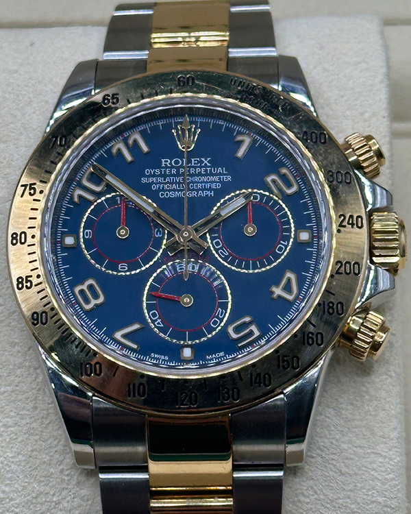 2016 Rolex Daytona Racing 40MM Blue Dial Two-Tone Bracelet (116523)