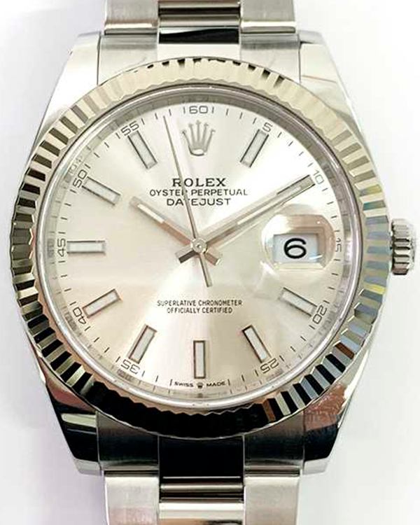 2021 Rolex Datejust 41MM Silver Dial Oystersteel Bracelet (126334)