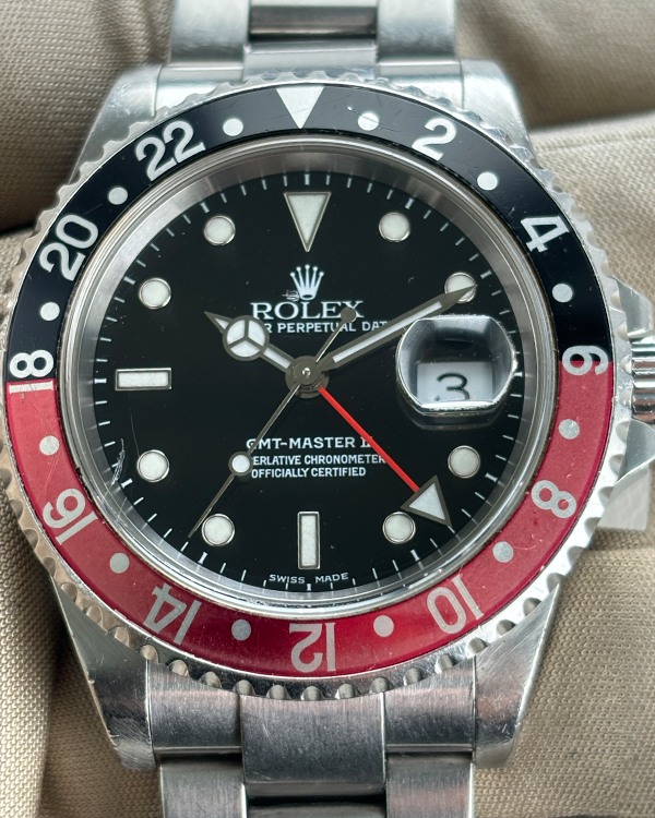 2002 Rolex GMT-Master II "Coke" 40MM Black Dial Oyster Bracelet (16710)