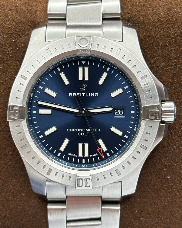 2019 Breitling Colt 44MM Blue Dial Steel Bracelet (A17388101C1A1)