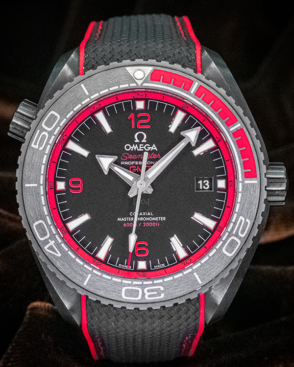 No Reserve - Omega Seamaster Planet Ocean 45.5MM Black Dial Rubber/Textile Strap (215.92.46.22.01.003)