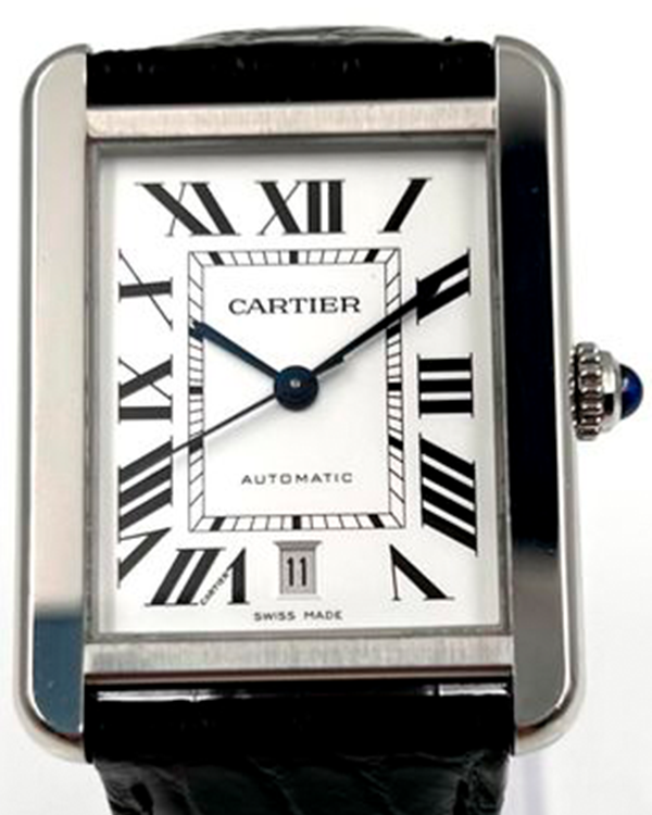 Cartier Tank XL 41MM Strap Steel Silver Dial (WSTA0040)