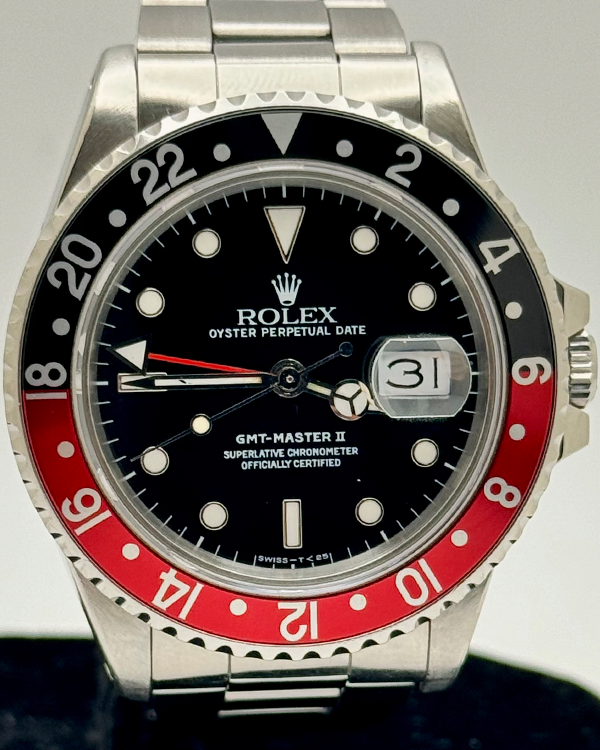 No Reserve - Rare 1987 (9.6 MIL Serial) Rolex GMT-Master II "Fat Lady” Vintage 40MM Black Dial Steel Bracelet (16760)