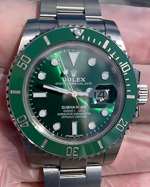 2018 Rolex Submariner Date “Hulk” 40MM Green Dial Oyster Bracelet (116610LV)