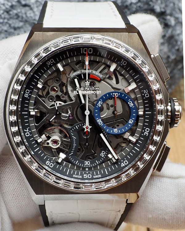 Zenith Defy El Primero 44MM Skeleton Dial Rubber-Leather Strap (33.9000.9004/78.R582)