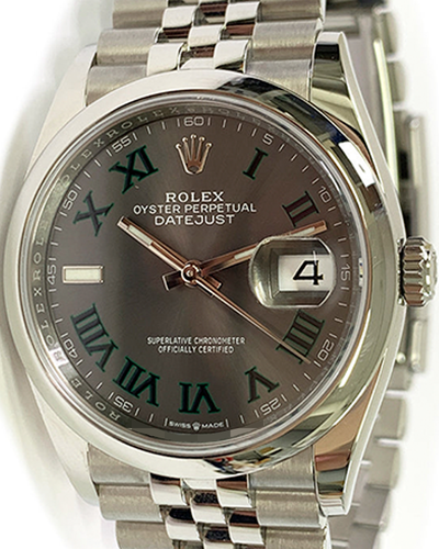 2023 Rolex Datejust "Wimbledon" 36MM Slate Dial Jubilee Bracelet (126200)