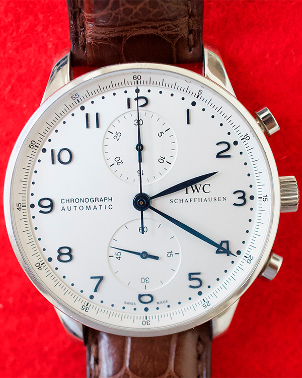 2013 IWC Schaffhausen Portugieser 41MM Cream Dial Leather Strap (IW371446)