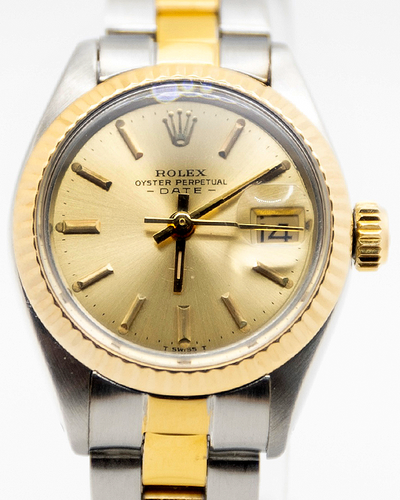 1978 Rolex Lady-Datejust 26MM Champagne Dial Aftermarket Two-Tone Oyster Bracelet (6917)