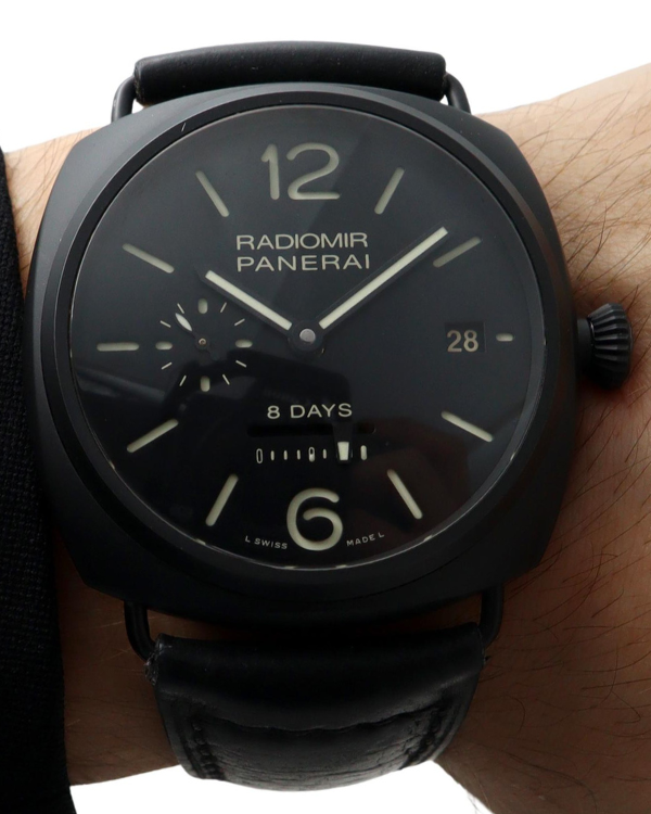 Panerai Radiomir 8 Days 45MM Black Dial Leather Strap (PAM00384)