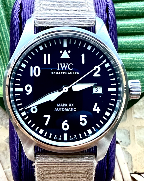 2023 IWC Schaffhausen Pilot Mark 40MM Blue Dial Aftermarket Textile Strap (IW328204)