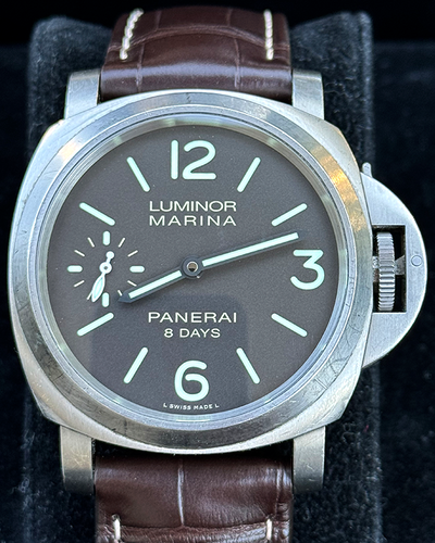 Panerai Luminor Marina 8 Days 44M Grey Dial Leather Strap (PAM00564)