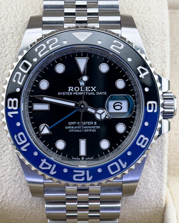 2023 Rolex GMT-Master II "Batgirl" 40MM Black Dial Oystersteel Jubilee Bracelet (126710BLNR)