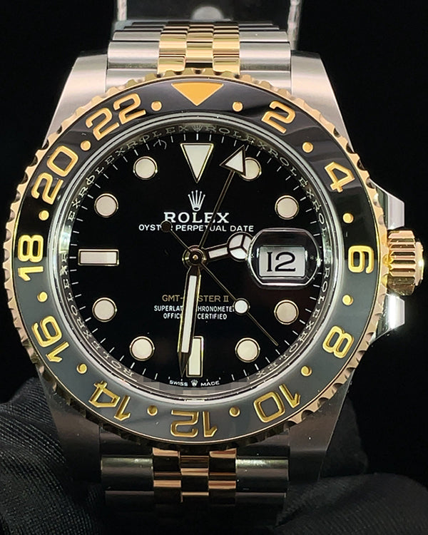 2024 Rolex GMT-Master II 40MM Black Dial Two-Tone Jubilee Bracelet (126713GRNR)