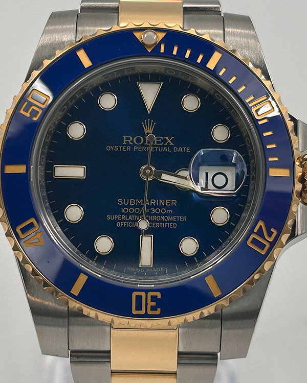 2018 Rolex Submariner Date Yellow Gold/Oystersteel Blue Dial (116613LB)