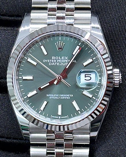 2023 Rolex Datejust 36MM Mint Green Dial Jubilee Bracelet (126234)