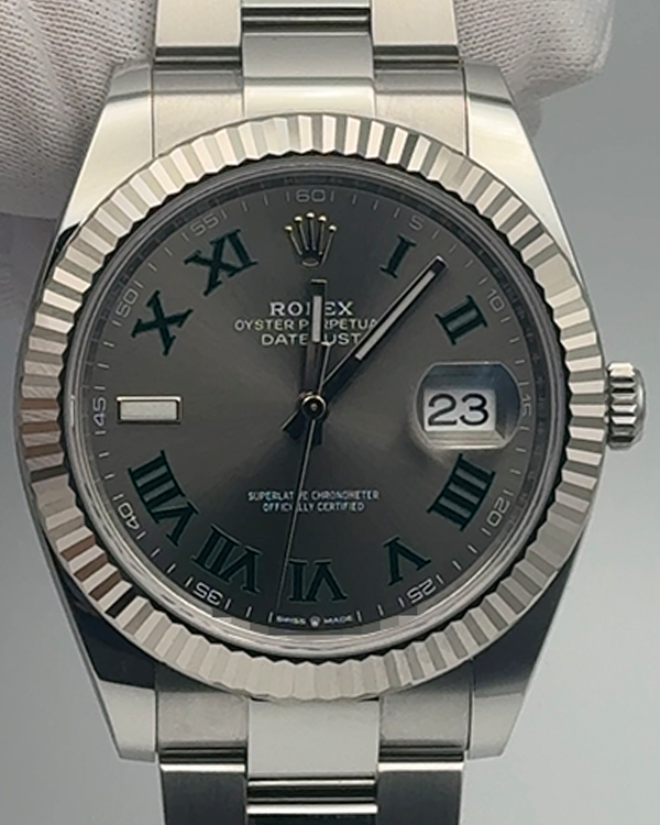 2024 Rolex Datejust "Wimbledon" 41MM Slate Dial Oyster Bracelet (126334)