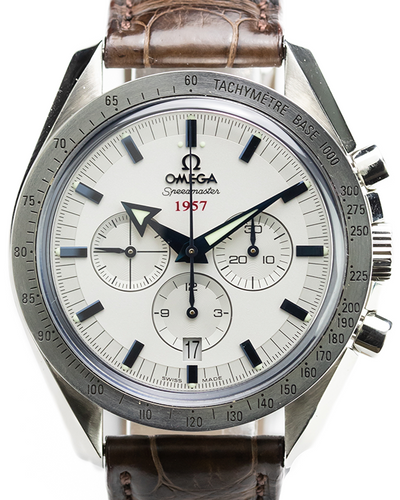 2011 Omega Speedmaster Broad Arrow 42MM Silver Dial Leather Strap (321.12.42.50.02.001)