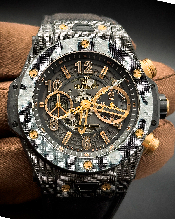 Hublot Big Bang Unico "Italia Independent" 45MM Skeleton Dial Rubber/Textile Strap (411.YT.1198.NR.ITI16)