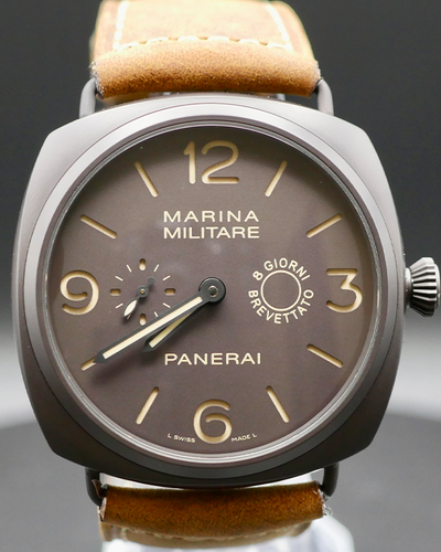 2010 Panerai Radiomir Composite Marina Militare 8 Giorni L.E. 47MM Brown Dial Leather Strap (PAM00339)