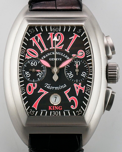 Franck Muller Conquistador Taormina 40MM Black Dial Leather Strap (8005 CC King)