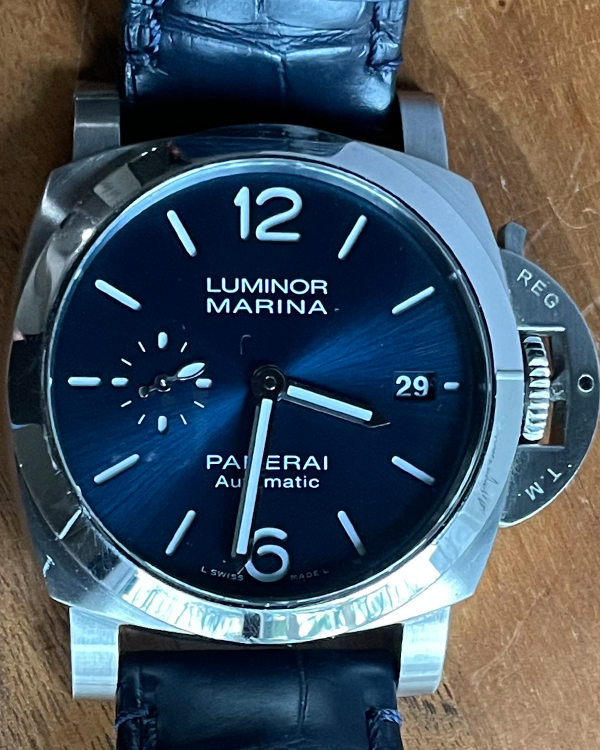 2021 Panerai Luminor Marina Quaranta 40MM Blue Dial Leather Strap (PAM01270)