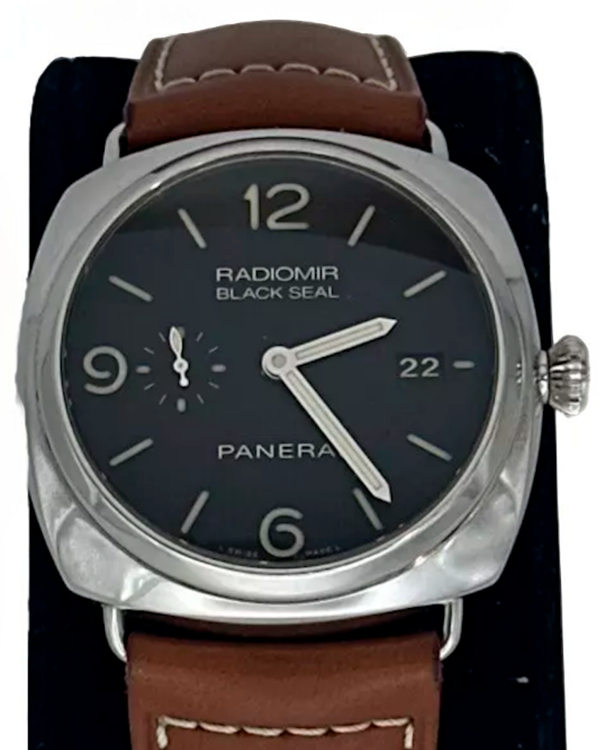Panerai Radiomir Black Seal 3 Days Automatic 45MM Black Dial Leather Strap (PAM00388)