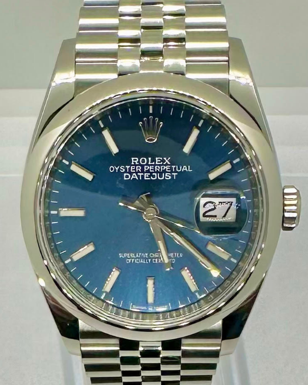 2020 Rolex Datejust 36mm Jubilee Bracelet Oystersteel Blue Dial (126200)