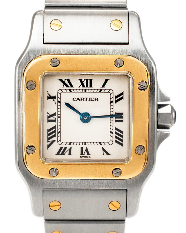 Cartier Santos Galbée 24MM Quartz White Dial Two-Tone Bracelet (W20012C4)