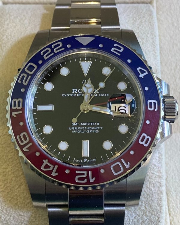 2022 Rolex GMT-Master II "Pepsi" Oystersteel Black Dial (126710BLRO)