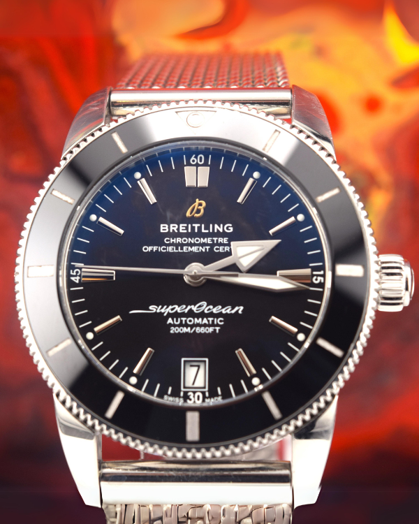 Breitling Superocean Heritage II 42MM Black Dial Steel Bracelet (AB2010121B1A1)