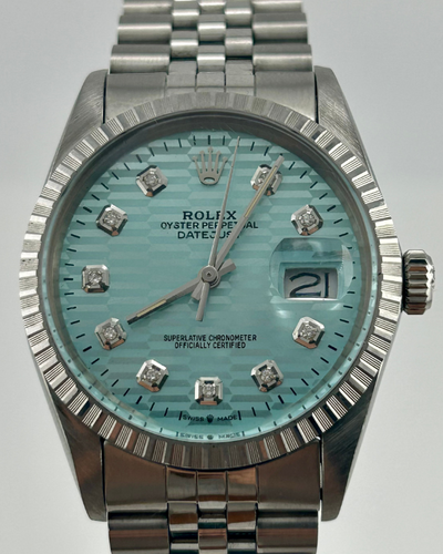 Rolex Datejust 36MM Aftermarket Blue Dial Steel Jubilee Bracelet (16030)