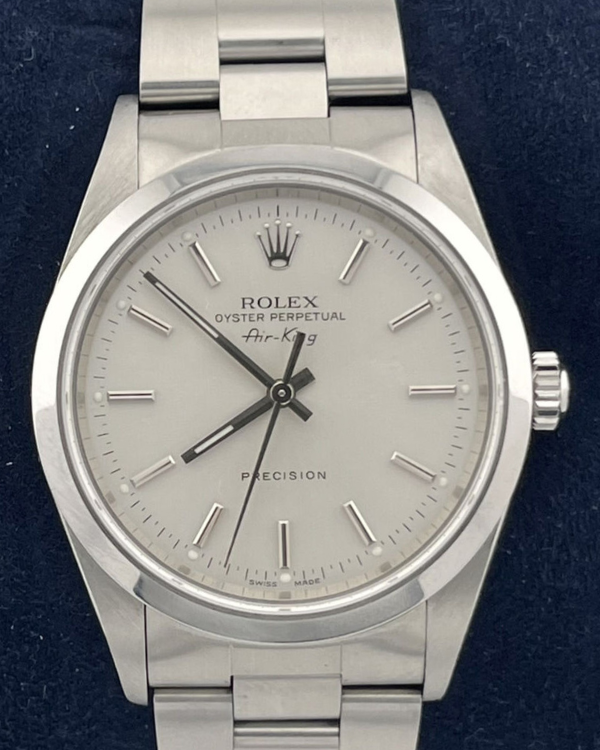2000 Rolex Air King 34MM Silver Dial Oyster Bracelet (14000)