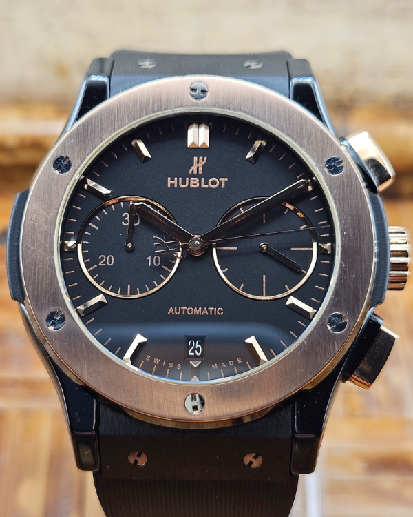 2020 Hublot Classic Fusion Chronograph 45MM Black Dial Rubber Strap (521.CO.1181.RX)