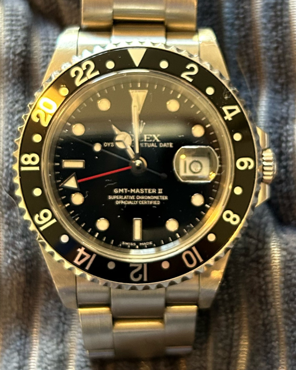 Rolex GMT-Master II 40MM Black Dial Oyster Bracelet (16710)